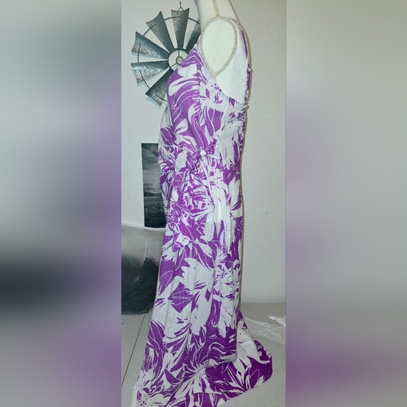Purple Hawaiian Style Dress Large - Picture 10 of 14
